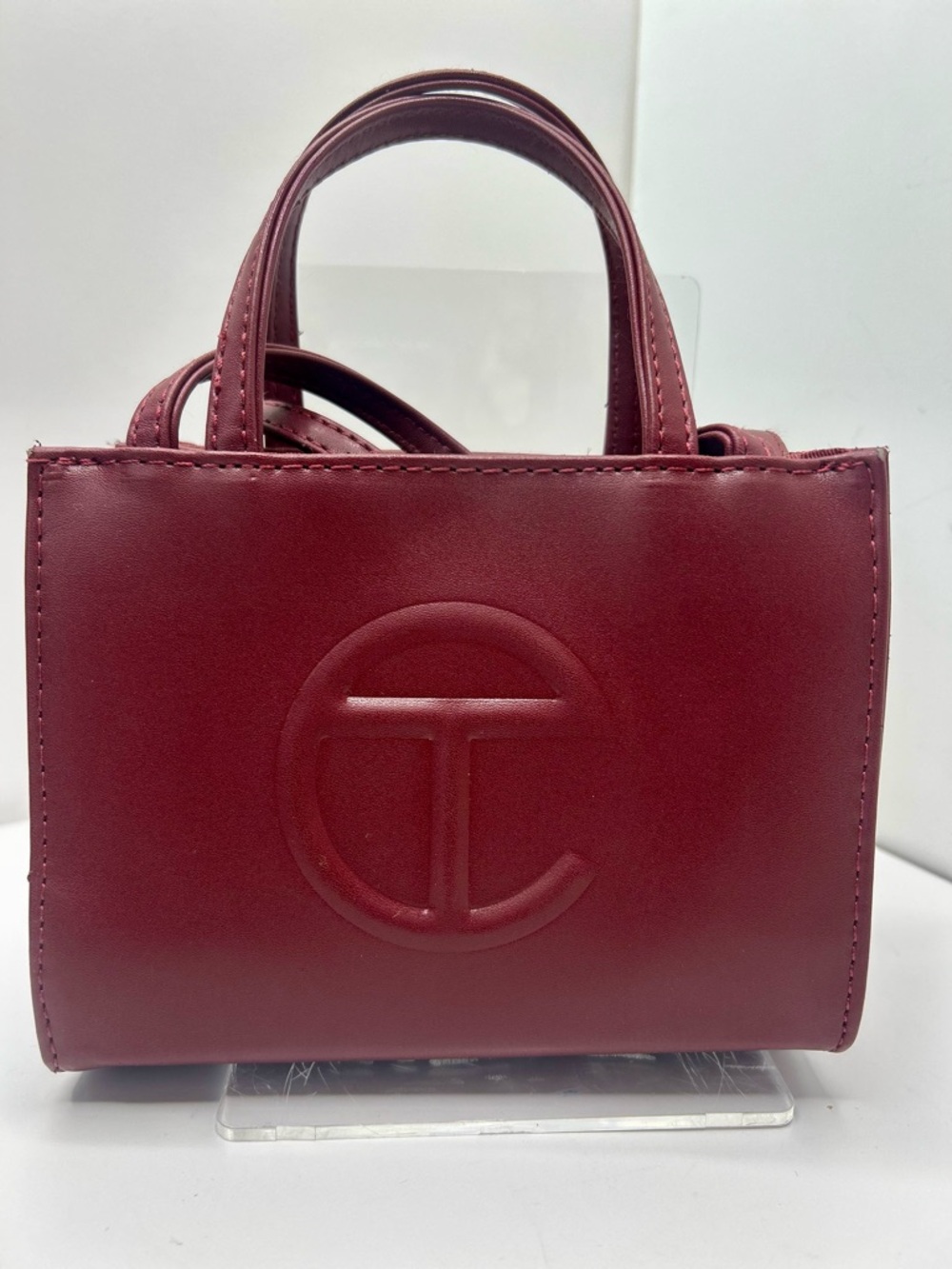 Telfar Small Shopping Bag Oxblood Authentic Vegan Leather Crossbody
